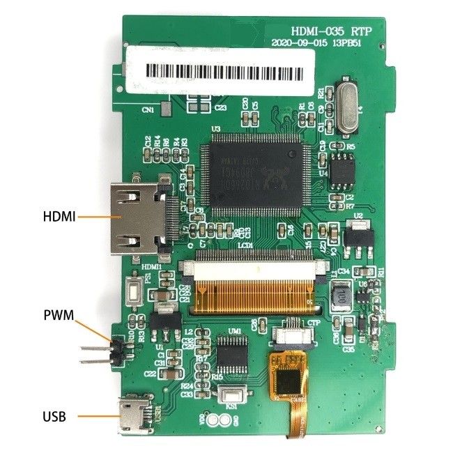 3.5Hdmi LCD 화면 320*480 라즈베리 파이 디스플레이 터치 제어 용량/ 저항