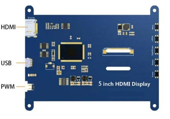 HDMI 인터페이스 5인치 Tft LCD 디스플레이 용량 저항 터치 라즈베리 파이 OS 우분투 윈도우